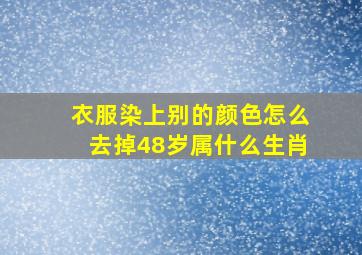 衣服染上别的颜色怎么去掉48岁属什么生肖