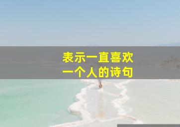 表示一直喜欢一个人的诗句