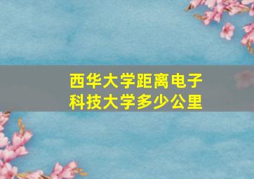 西华大学距离电子科技大学多少公里