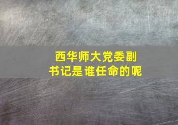 西华师大党委副书记是谁任命的呢