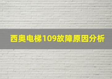 西奥电梯109故障原因分析