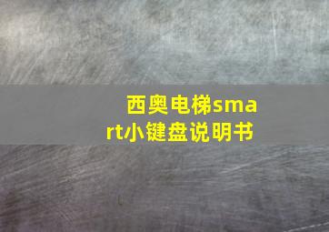 西奥电梯smart小键盘说明书