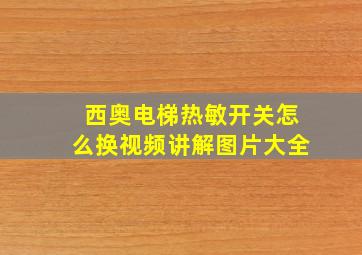 西奥电梯热敏开关怎么换视频讲解图片大全