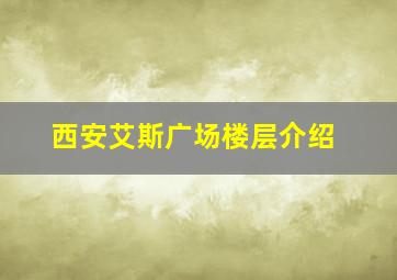 西安艾斯广场楼层介绍