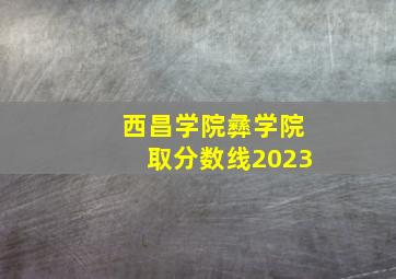 西昌学院彝学院取分数线2023