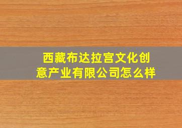 西藏布达拉宫文化创意产业有限公司怎么样