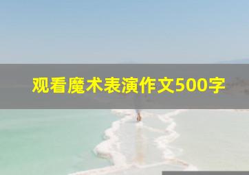 观看魔术表演作文500字