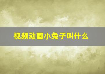 视频动画小兔子叫什么