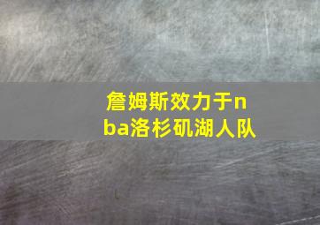 詹姆斯效力于nba洛杉矶湖人队