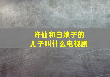 许仙和白娘子的儿子叫什么电视剧