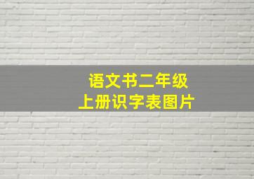 语文书二年级上册识字表图片