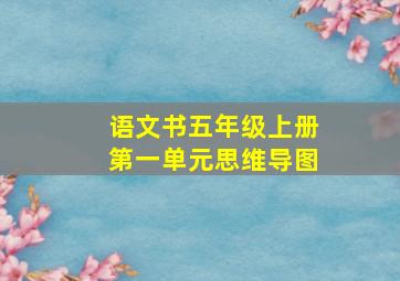 语文书五年级上册第一单元思维导图