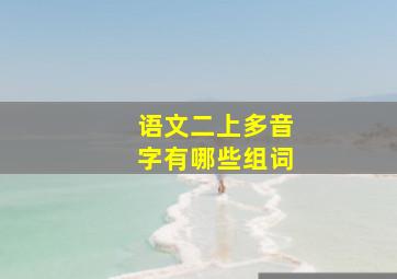 语文二上多音字有哪些组词