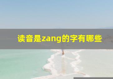 读音是zang的字有哪些