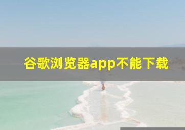 谷歌浏览器app不能下载