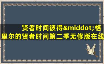 贤者时间彼得·格里尔的贤者时间第二季无修版在线观看