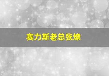 赛力斯老总张燎