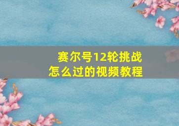 赛尔号12轮挑战怎么过的视频教程