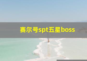 赛尔号spt五星boss