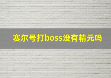 赛尔号打boss没有精元吗