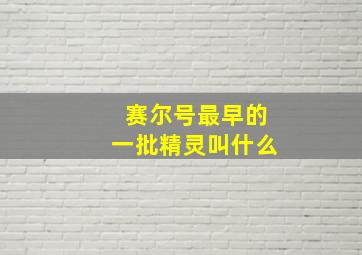 赛尔号最早的一批精灵叫什么