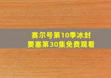 赛尔号第10季冰封要塞第30集免费观看