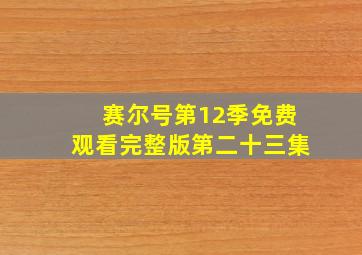 赛尔号第12季免费观看完整版第二十三集