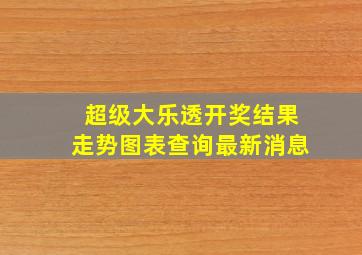 超级大乐透开奖结果走势图表查询最新消息