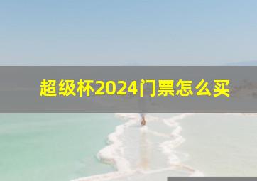 超级杯2024门票怎么买