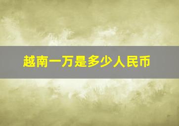 越南一万是多少人民币