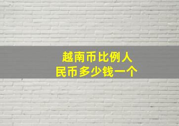 越南币比例人民币多少钱一个