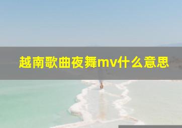 越南歌曲夜舞mv什么意思