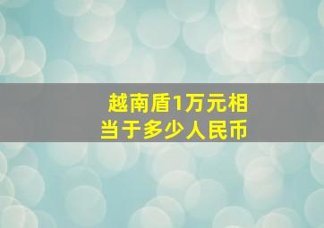 越南盾1万元相当于多少人民币