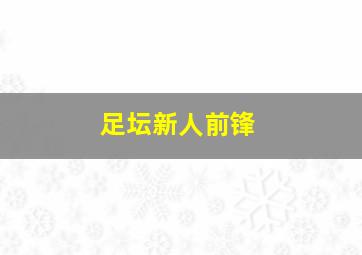 足坛新人前锋