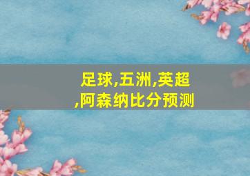 足球,五洲,英超,阿森纳比分预测