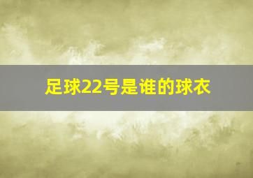 足球22号是谁的球衣