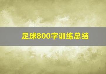 足球800字训练总结