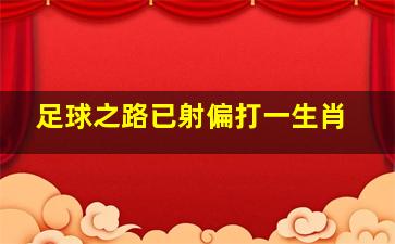 足球之路已射偏打一生肖