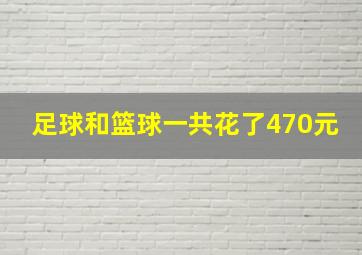 足球和篮球一共花了470元