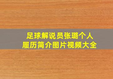 足球解说员张璐个人履历简介图片视频大全