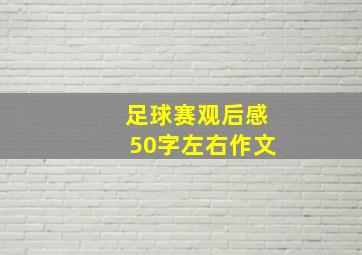 足球赛观后感50字左右作文