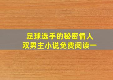 足球选手的秘密情人双男主小说免费阅读一