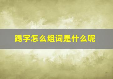 踢字怎么组词是什么呢