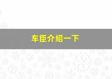 车臣介绍一下