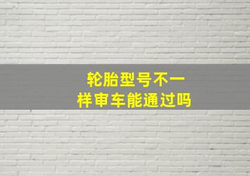 轮胎型号不一样审车能通过吗