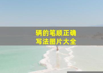 辆的笔顺正确写法图片大全