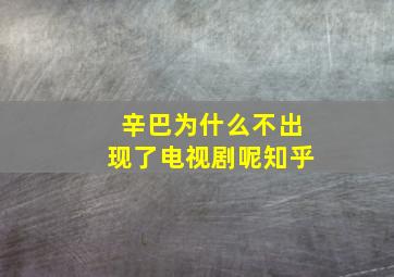 辛巴为什么不出现了电视剧呢知乎