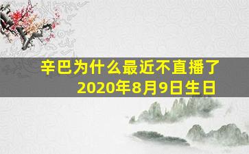 辛巴为什么最近不直播了2020年8月9日生日