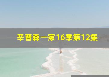 辛普森一家16季第12集