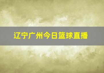 辽宁广州今日篮球直播